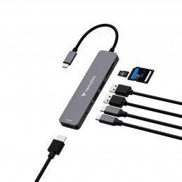 Verbatim 32158 keskitin USB 3.2 Gen 1 (3.1 Gen 1) Type-C 5000 Mbit s Harmaa