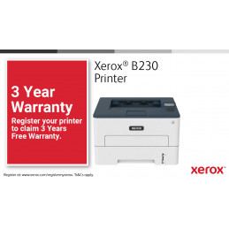 Xerox B230, A4, 34 s min langaton, 2-puolinen tulostin, PCL5e 6, 2 alustaa, yht. 251 arkkia