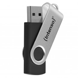 Intenso USB 64GB OFFICE LINE 3.2 Gen1 Silver-Black USB-muisti USB A-tyyppi 3.2 Gen 1 (3.1 Gen 1) musta, Hopea