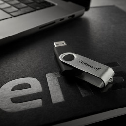 Intenso USB 128GB OFFICE LINE 3.2 Gen1 Silver-Black USB-muisti USB A-tyyppi 3.2 Gen 1 (3.1 Gen 1) musta, Hopea
