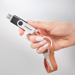 Intenso USB 128GB OFFICE LINE 3.2 Gen1 Silver-Black USB-muisti USB A-tyyppi 3.2 Gen 1 (3.1 Gen 1) musta, Hopea