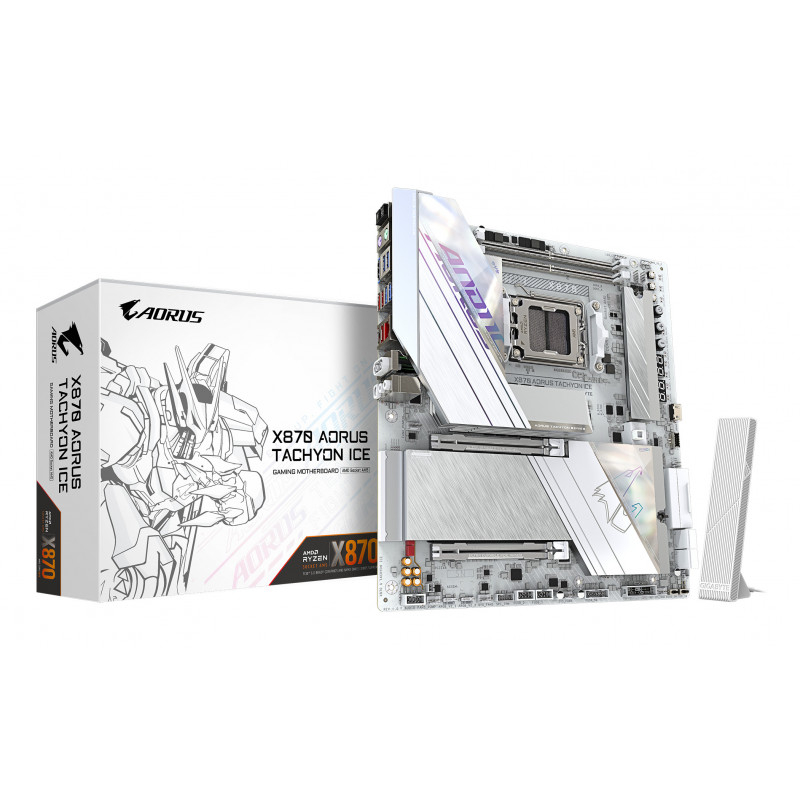 GIGABYTE X870 AORUS TACHYON ICE AMD X870 Pistoke AM5 Laajennettu ATX