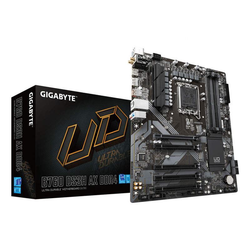 GIGABYTE B760 DS3H AX DDR4 emolevy Intel B760 Express LGA 1700 ATX
