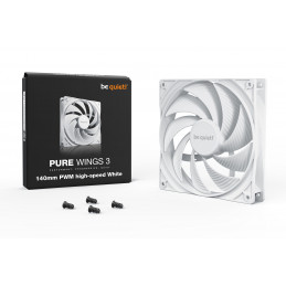 be quiet! Pure Wings 3 140mm PWM high-speed White Tietokonekotelo Tuuletin 14 cm Valkoinen 1 kpl