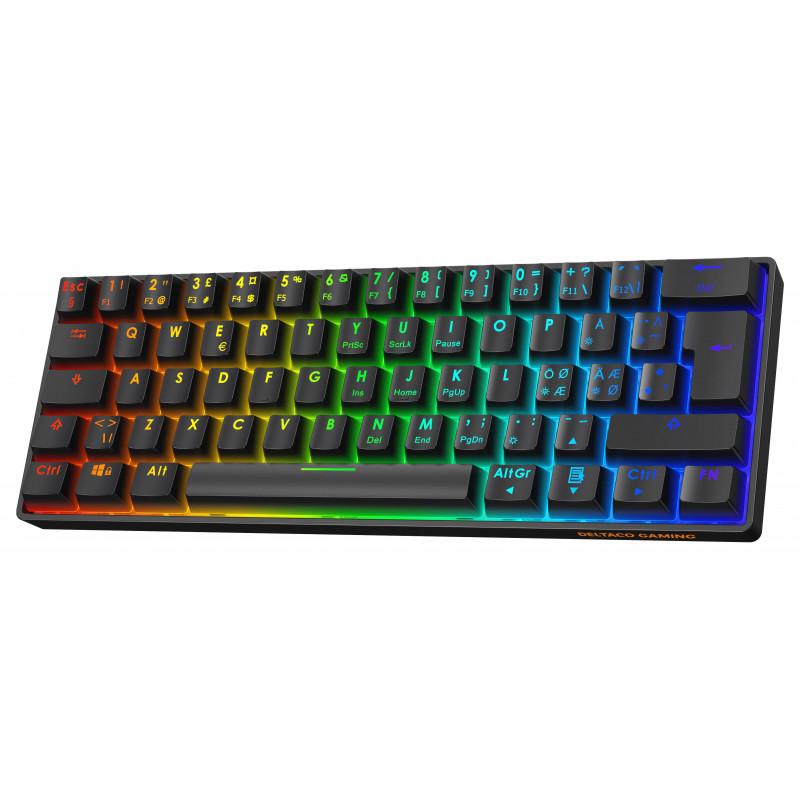 Deltaco Gaming DK470 60% mekaaninen näppäimistö, hot-swap Gateron-kytkimet