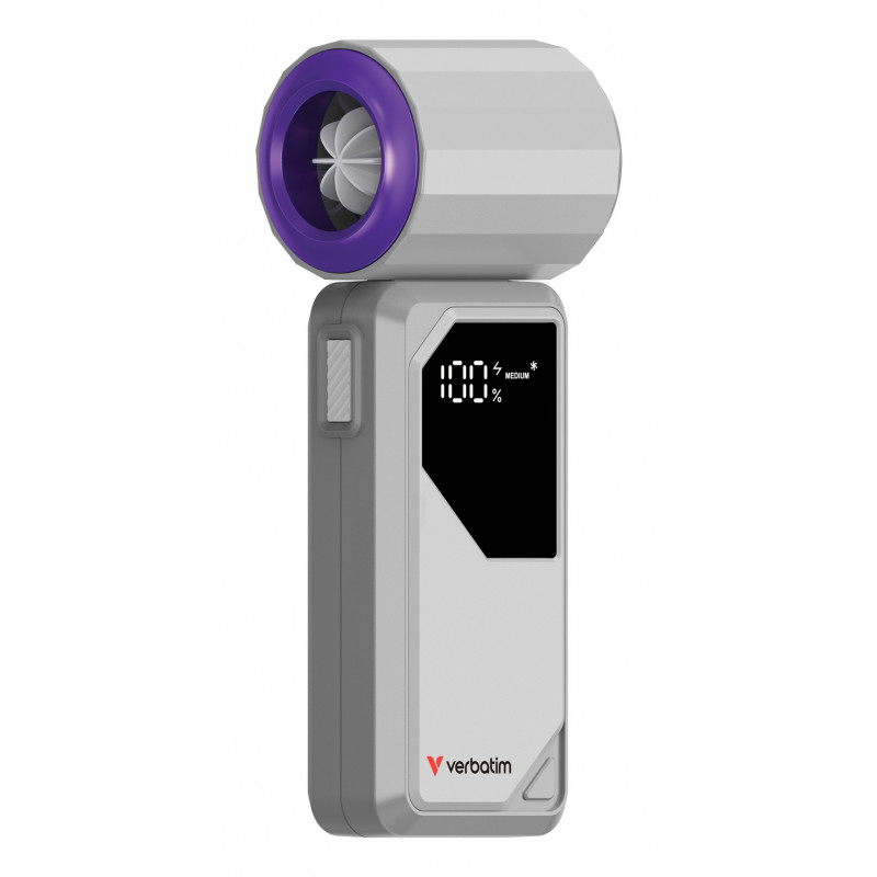 Verbatim Cool 'n' Go AirJet Harmaa, Purppura Käsituuletin
