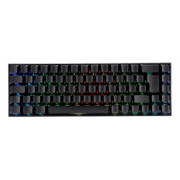 Deltaco Gaming GAM-100-DE näppäimistö Pelaaminen USB + RF Wireless + Bluetooth QWERTZ Saksa musta