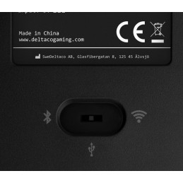Deltaco Gaming GAM-100-DE näppäimistö Pelaaminen USB + RF Wireless + Bluetooth QWERTZ Saksa musta