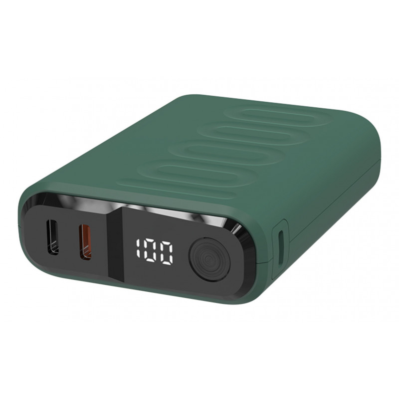 RealPower PB-10000C PD+ 10000 mAh Tummanvihreä