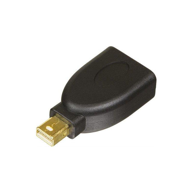 Deltaco MDP-DP kaapelin sukupuolenvaihtaja Mini Displayport Displayport musta