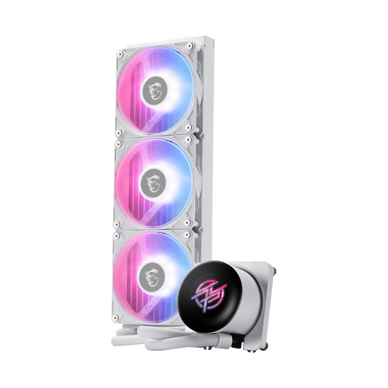 MSI MPG CORELIQUID P13 WHITE Tietokoneen jäähdytysjärjestelmä Suoritin All-in-one-nesteenjäähdytin 12 cm Valkoinen 1 kpl