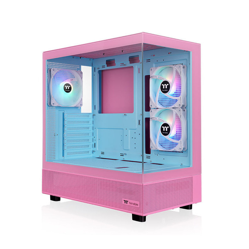 Thermaltake View 270 Plus TG Midi Tower Vaaleanpunainen