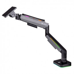 Thermaltake GEA-MSR-SMSBLK-01 monitorin kiinnike ja jalusta 124,5 cm (49") Vastaanotto musta, Harmaa