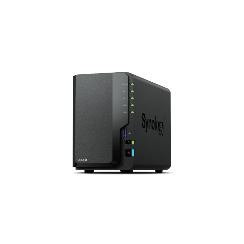Synology DS225+ 2 Bay NAS Työpöytä Intel® Celeron® J4125 2 GB DDR4 Synology DSM musta