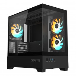 GIGABYTE C201 PANORAMIC Midi Tower musta