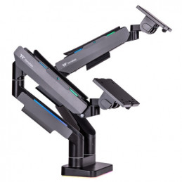 Thermaltake GEA-MSR-DMSBLK-01 monitorin kiinnike ja jalusta 88,9 cm (35") Vastaanotto musta, Harmaa