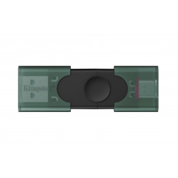 Kingston Technology DataTraveler DuoG2 USB-muisti 128 GB USB Type-A   USB Type-C 3.2 Gen 1 (3.1 Gen 1) musta, Vihreä