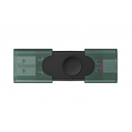 Kingston Technology DataTraveler DuoG2 USB-muisti 256 GB USB Type-A   USB Type-C 3.2 Gen 1 (3.1 Gen 1) musta, Vihreä