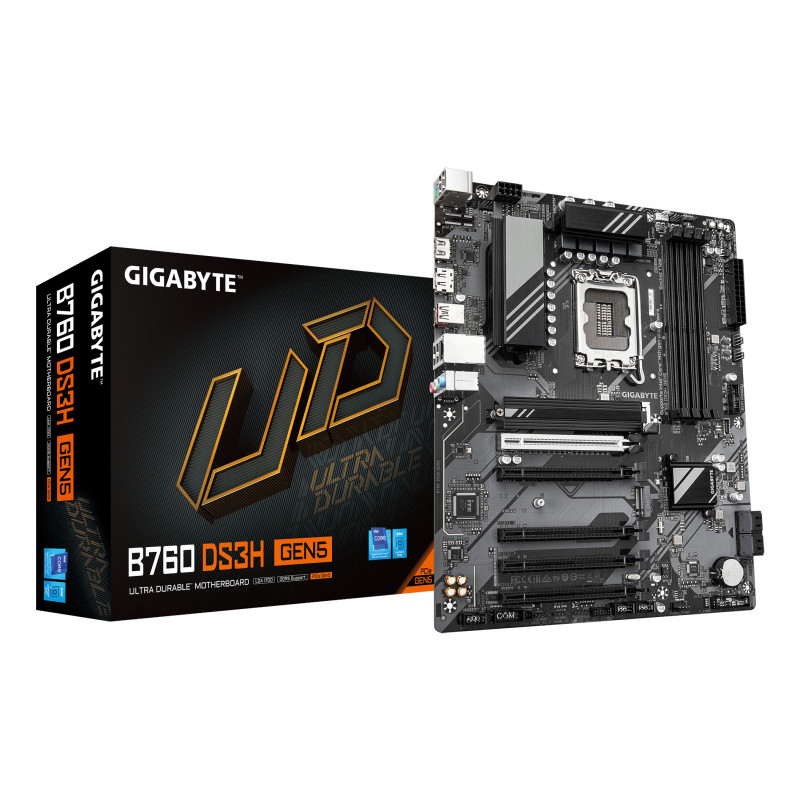 GIGABYTE B760 DS3H GEN5 emolevy Intel B760 Express LGA 1700 ATX