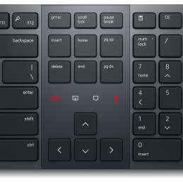 DELL KB900 näppäimistö Office RF Wireless + Bluetooth QWERTY Pohjoismainen Grafiitti