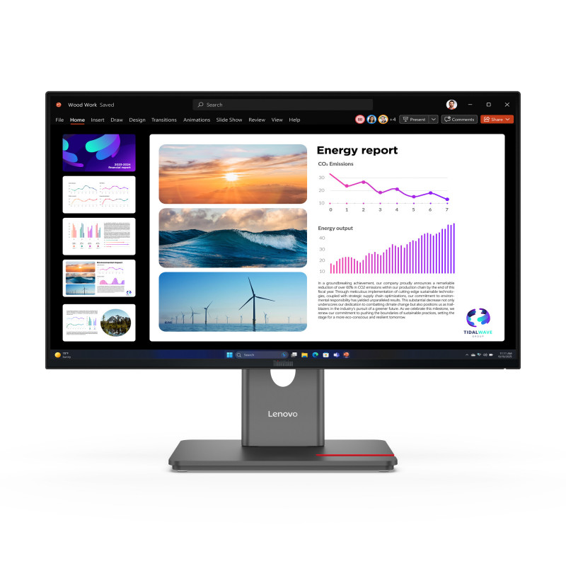 Lenovo ThinkVision P24Q-40 LED display 60,5 cm (23.8") 2560 x 1440 pikseliä Quad HD LCD musta