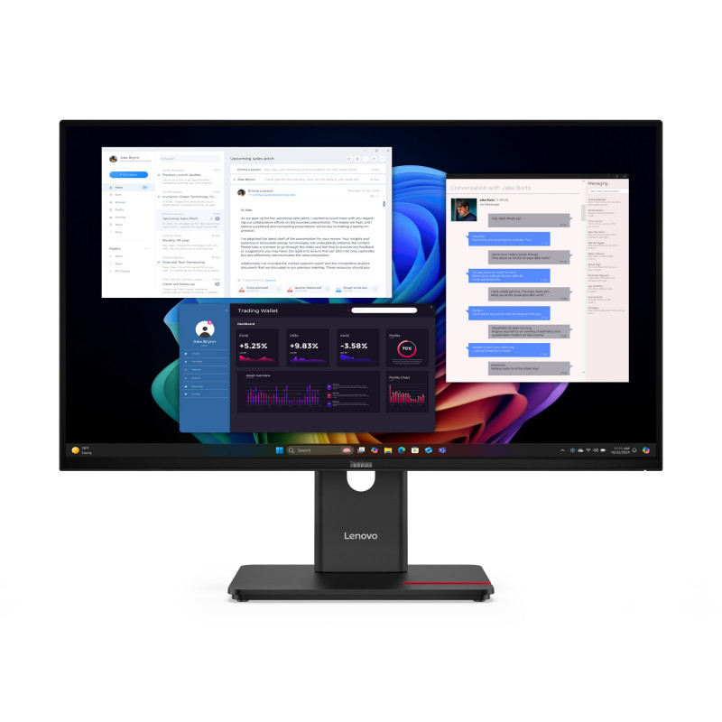Lenovo ThinkVision T27UD-40 LED display 68,6 cm (27") 3840 x 2160 pikseliä 4K Ultra HD LCD musta