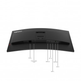 Lenovo ThinkVision T34WD-40 LED display 86,4 cm (34") 3440 x 1440 pikseliä Wide Quad HD musta