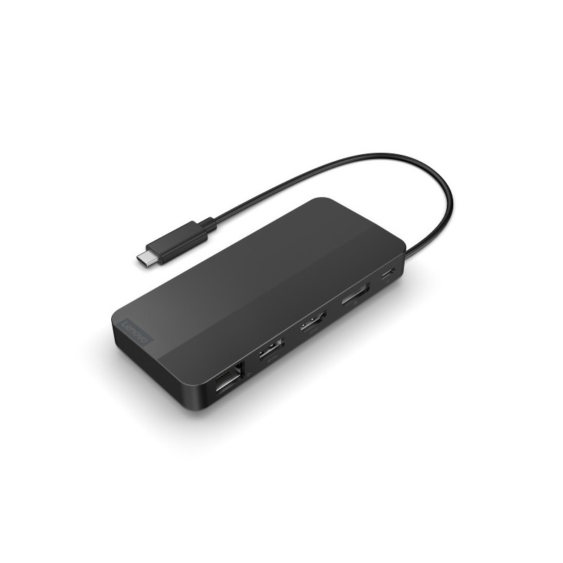 Lenovo 40B90100EU kannettavien tietokoneiden telakka ja porttitoistin Langallinen USB 3.2 Gen 1 (3.1 Gen 1) Type-C musta