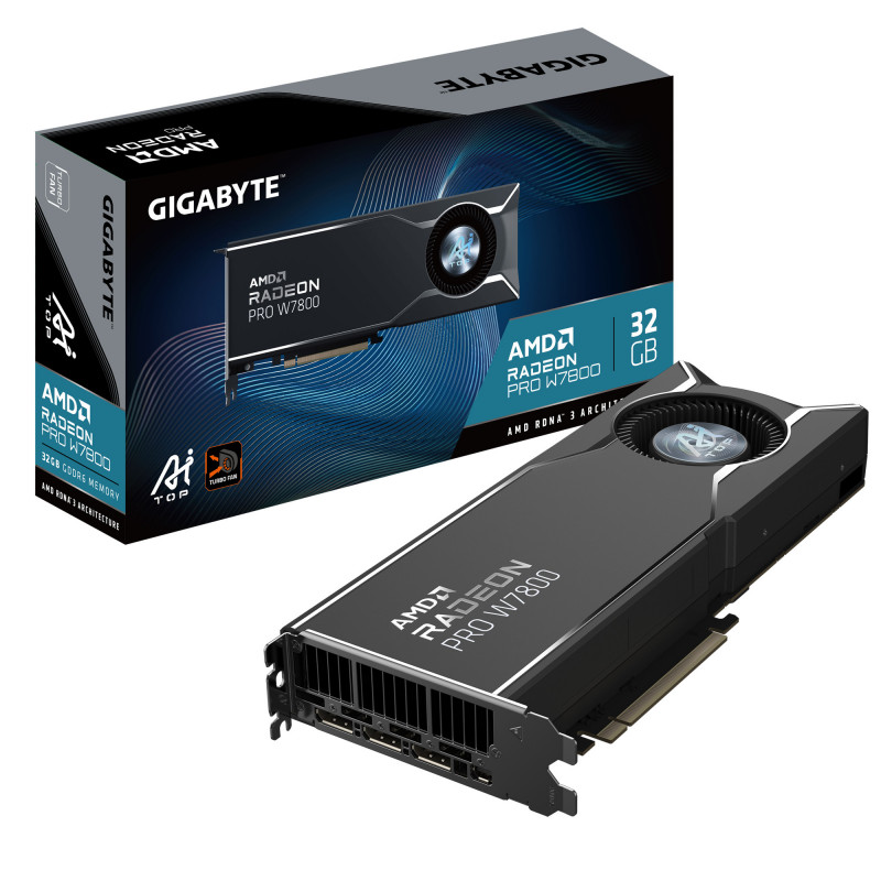 GIGABYTE Radeon PRO W7800 AI TOP 32G AMD 32 GB GDDR6