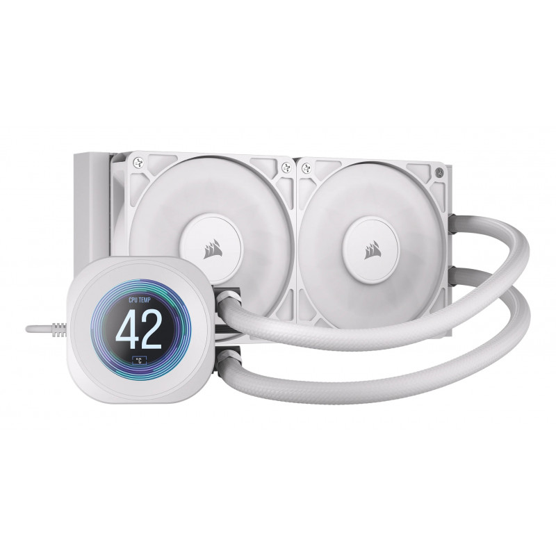 Corsair Nautilus 240 RS LCD Suoritin All-in-one-nesteenjäähdytin 12 cm Valkoinen 1 kpl