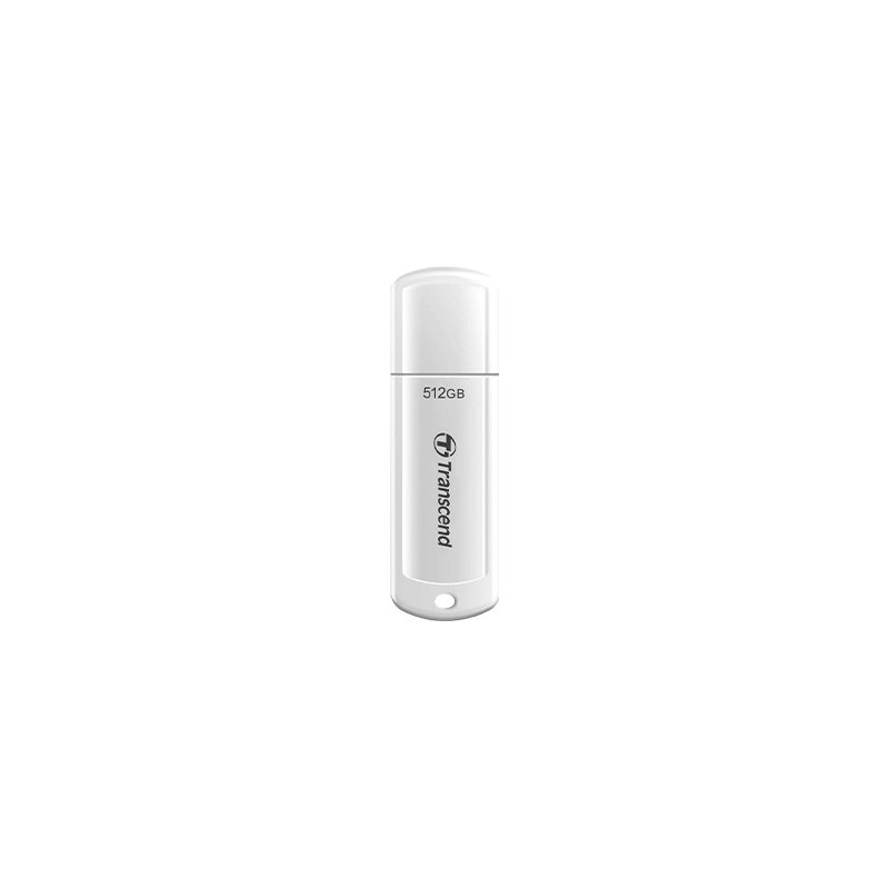 Transcend JetFlash 700 730 USB-muisti 512 GB USB A-tyyppi 3.2 Gen 1 (3.1 Gen 1) musta, Valkoinen