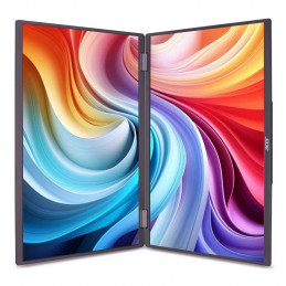 Acer PD163Qbmiuux tietokoneen litteä näyttö 39,6 cm (15.6") 1920 x 1080 pikseliä Double Full HD LED Harmaa