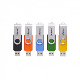 Intenso USB Flash Drive Office Line 3543595 3.2 5St. Multipack - 64 GB USB-muisti USB A-tyyppi 3.2 Gen 1 (3.1 Gen 1) Monivärinen