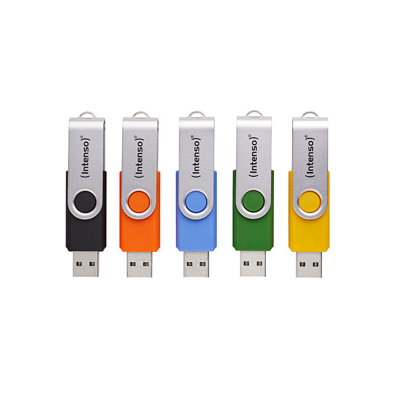 Intenso USB Flash Drive Office Line 3543595 3.2 5St. Multipack - 64 GB USB-muisti USB A-tyyppi 3.2 Gen 1 (3.1 Gen 1) Monivärinen