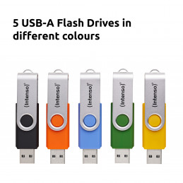 Intenso USB Flash Drive Office Line 3543595 3.2 5St. Multipack - 64 GB USB-muisti USB A-tyyppi 3.2 Gen 1 (3.1 Gen 1) Monivärinen