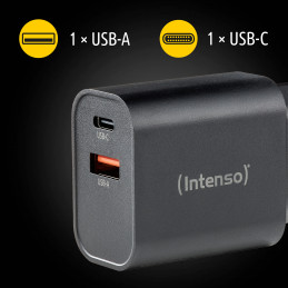 Intenso 7803010 virta-adapteri ja vaihtosuuntaaja Sisätila 30 W musta