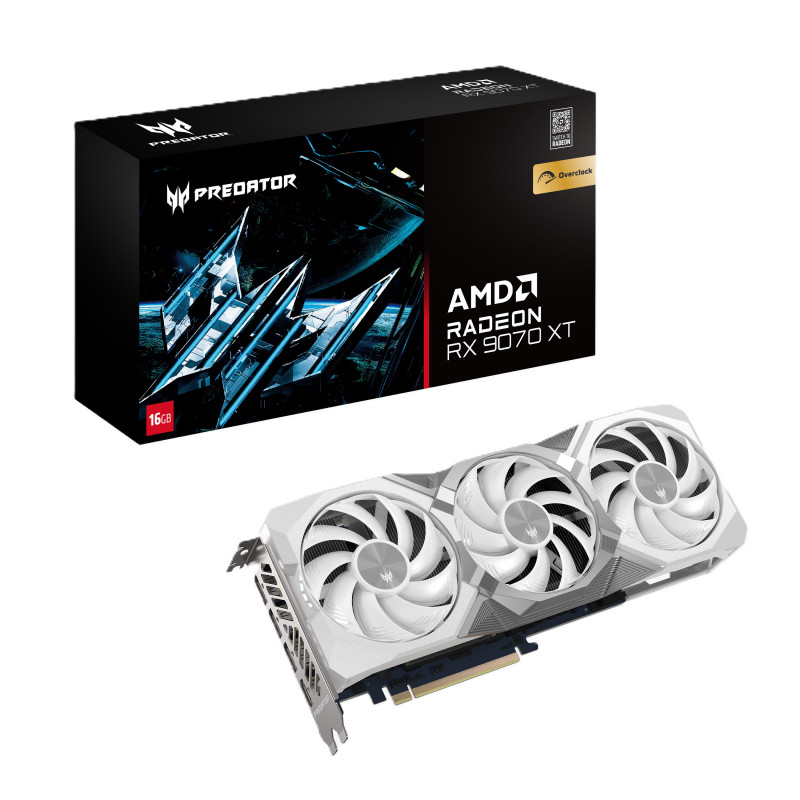 Acer Predator BiFrost Radeon RX 9070 XT OC 16GB White Edition AMD GDDR6