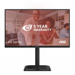 AOC E4 24E4CV tietokoneen litteä näyttö 60,5 cm (23.8") 1920 x 1080 pikseliä Full HD LED musta