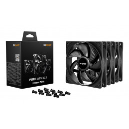 be quiet! Pure Wings 3 120 mm PWM Triple Pack Tietokonekotelo Tuuletin 12 cm musta 3 kpl