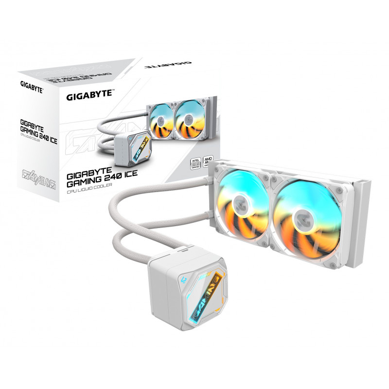 GIGABYTE GAMING 240 ICE Suoritin All-in-one-nesteenjäähdytin 12 cm Valkoinen