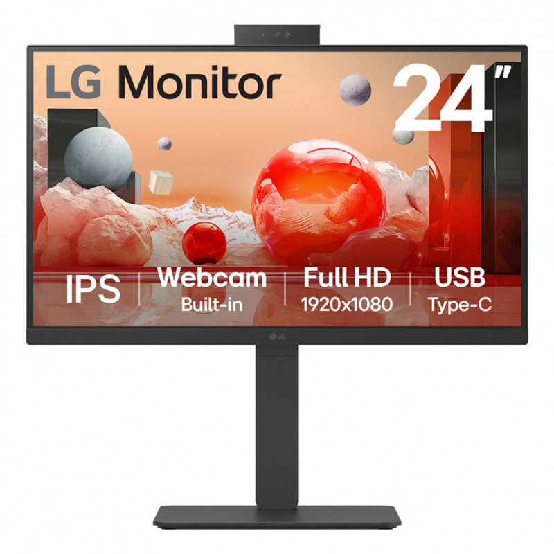 LG 24BA850-B tietokoneen litteä näyttö 60,5 cm (23.8") 1920 x 1080 pikseliä Full HD musta