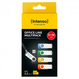 Intenso 3543575 USB-muisti 16 GB USB A-tyyppi 3.2 Gen 1 (3.1 Gen 1) Monivärinen