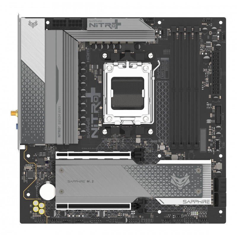 Sapphire NITRO+ B850M WIFI AMD B850 Pistoke AM5 mikro ATX