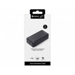 Sandberg 320-43 akku- ja paristolaturi Litiumioni (Li-Ion) 27000 mAh musta