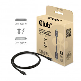 CLUB3D CAC-2501 Thunderbolt-kaapeli 1 m 120 Gbit s musta