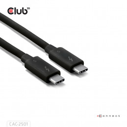 CLUB3D CAC-2501 Thunderbolt-kaapeli 1 m 120 Gbit s musta