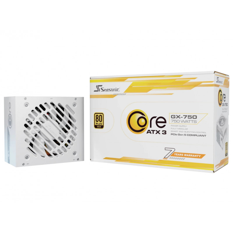 Seasonic CORE GX-750 virtalähdeyksikkö 750 W 20+4 pin ATX ATX Valkoinen