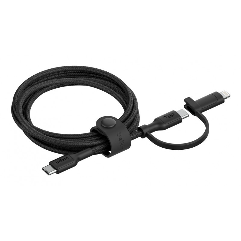 Belkin BoostCharge Pro USB-kaapeli USB 2.0 1,5 m USB C USB C Lightning musta