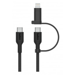 Belkin BoostCharge Pro USB-kaapeli USB 2.0 1,5 m USB C USB C Lightning musta