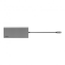 Belkin INC015BTSGY-CZ kannettavien tietokoneiden telakka ja porttitoistin Langallinen USB 3.2 Gen 1 (3.1 Gen 1) Type-C Alumiini
